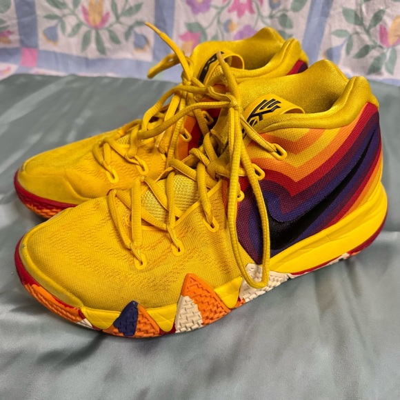 Boy's Nike Kyrie Decade 70s Yellow Basketball Sneakers